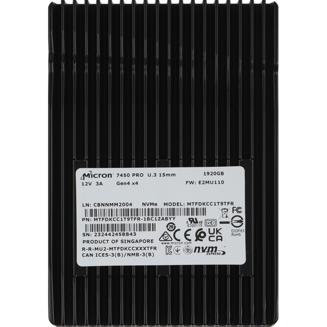 Накопитель SSD Crucial PCIe 4.0 x4 1.92TB MTFDKCC1T9TFR-1BC1ZABYY