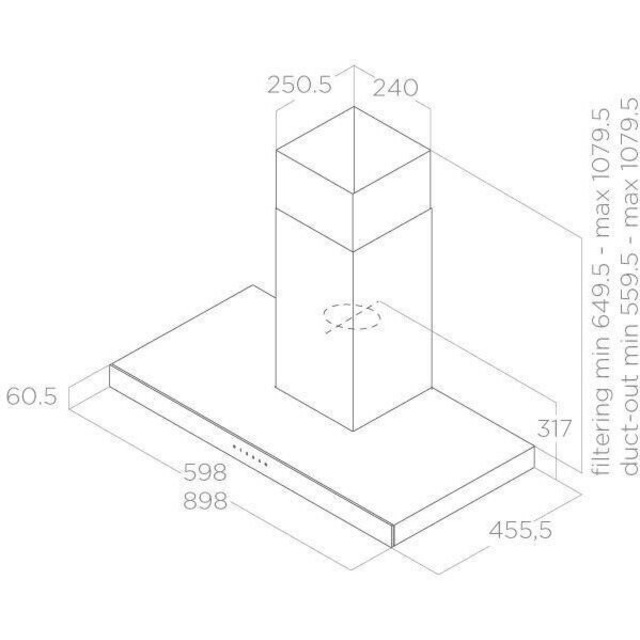 Вытяжка каминная Elica Joy Blix/A/60 (Цвет: Inox)
