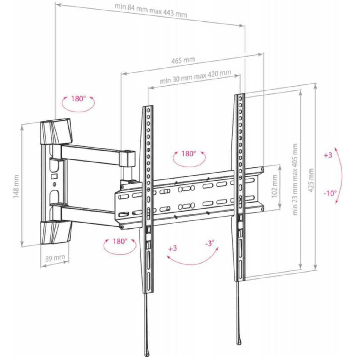 Кронштейн настенный Arm Media LCD-414 (Цвет: Black)