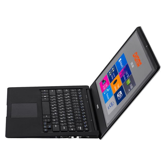 Ноутбук Digma EVE 1401 Atom X5 Z8350/2Gb/SSD32Gb/Intel HD Graphics 400/14.1 /TN/HD (1366x768)/Windows 10 Home Multi Language 64/black/silver/WiFi/BT/Cam/8000mAh
