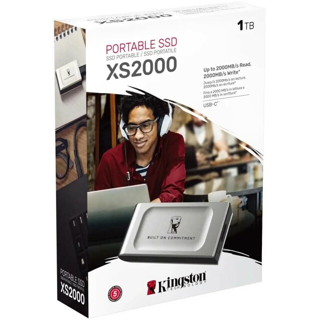 Накопитель SSD Kingston USB3.2 Gen2x2 1TB SXS2000 / 1000GA (Цвет: Silver) Накопитель SSD Kingston USB3.2 Gen2x2 1TB SXS2000 / 1000GA (Цвет: Silver)