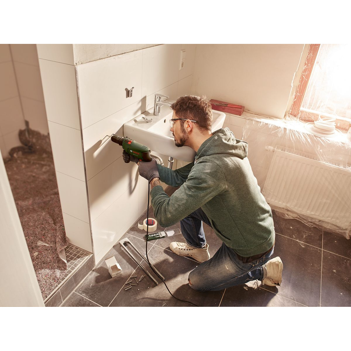 Дрель ударная Bosch EasyImpact 600 (Цвет: Green)