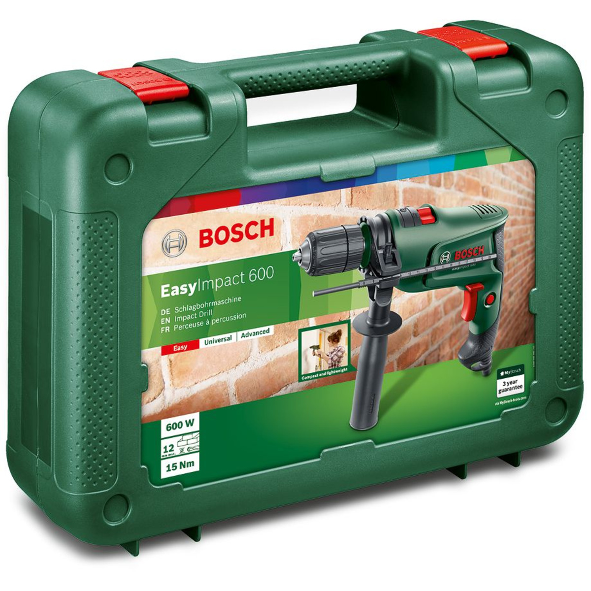 Дрель ударная Bosch EasyImpact 600 (Цвет: Green)