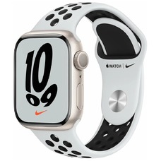Умные часы Apple Watch Series 7 45mm Cellular Aluminum Case with Nike Sport Band (Цвет: Starlight/Pure Platinum/Black)