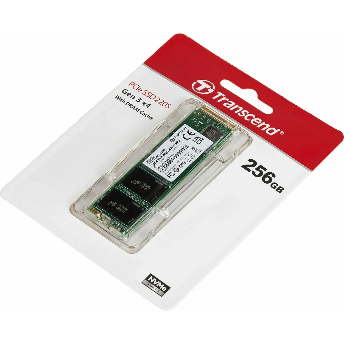 Накопитель SSD Transcend PCI-E 3.0 x4 256Gb TS256GMTE220S