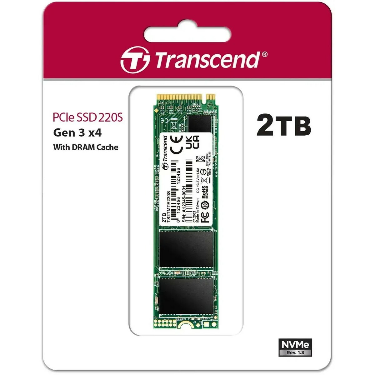 Накопитель SSD Transcend PCI-E 3.0 x4 2Tb TS2TMTE220S