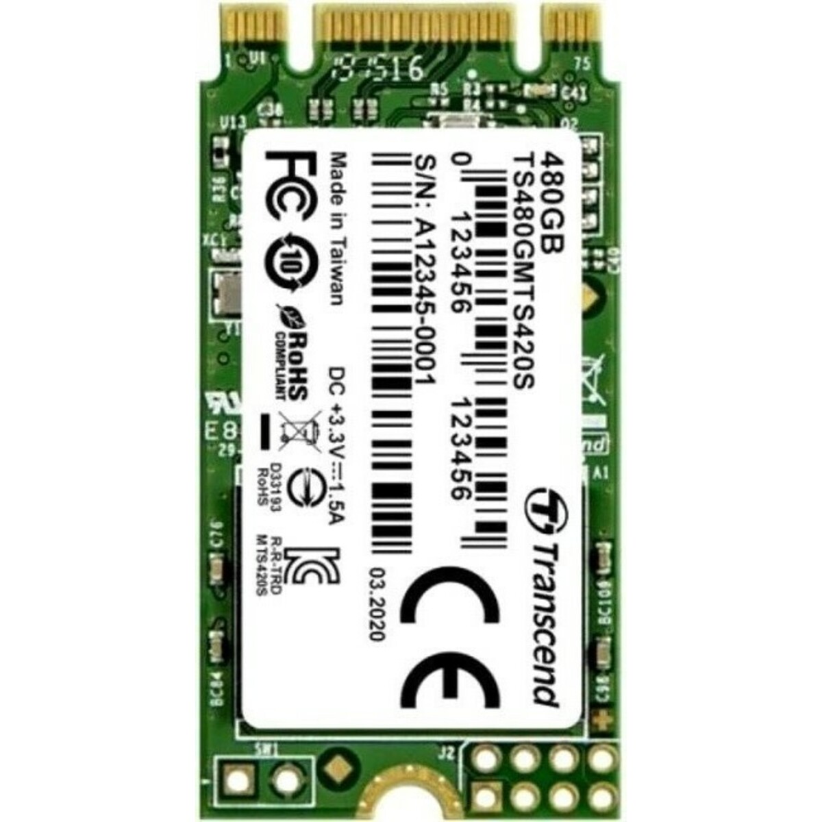 Накопитель SSD Transcend SATA III 480Gb TS480GMTS420S