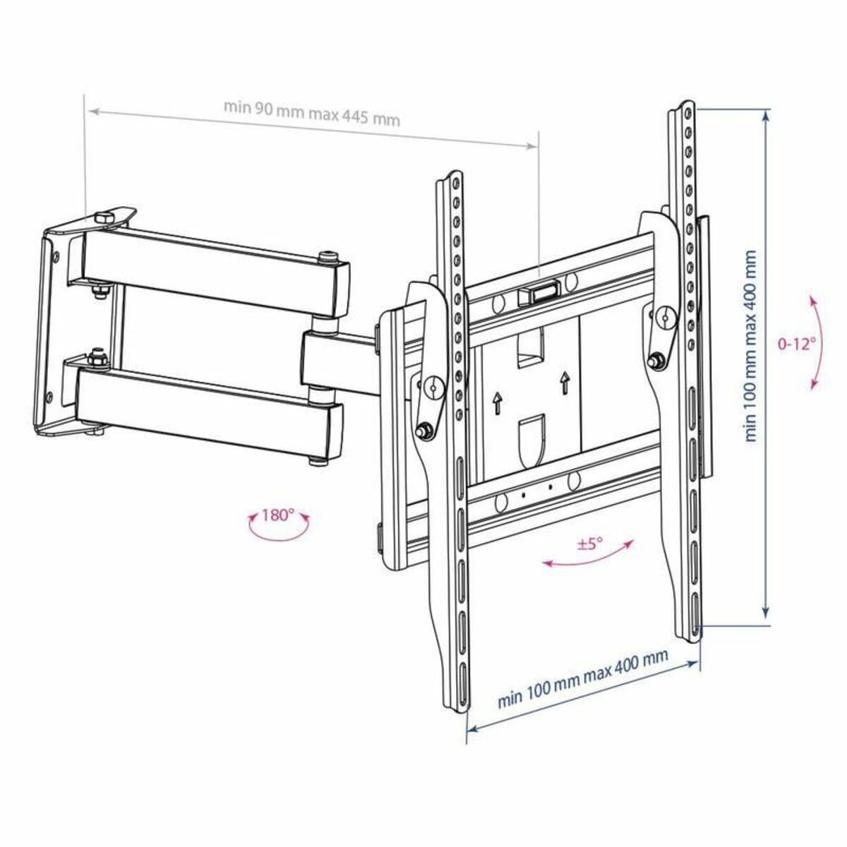 Кронштейн для телевизора Arm Media PT-15 NEW (Цвет: Black)