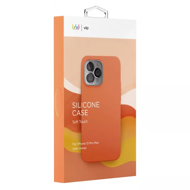 Чехол-накладка VLP Silicone Case для смартфона Apple iPhone 13 Pro Max (Цвет: Orange)