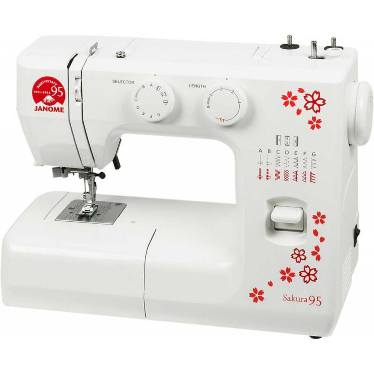 Швейная машина Janome Sakura 95 (Цвет: White/Red)