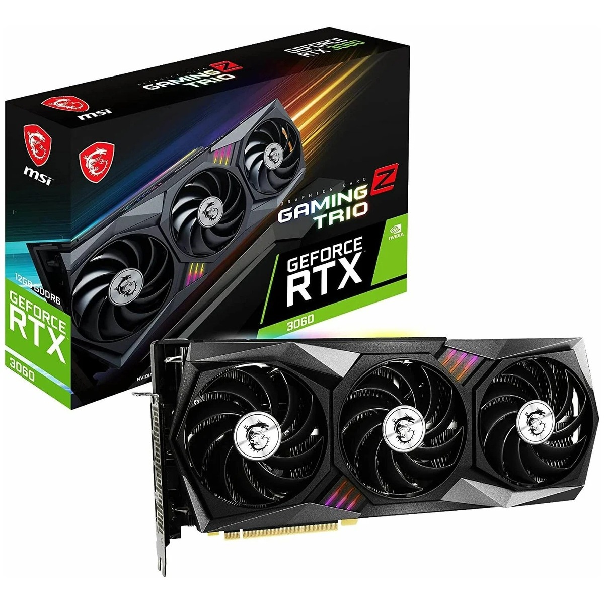 Видеокарта MSI GeForce RTX 3060 Gaming Z Trio 12Gb