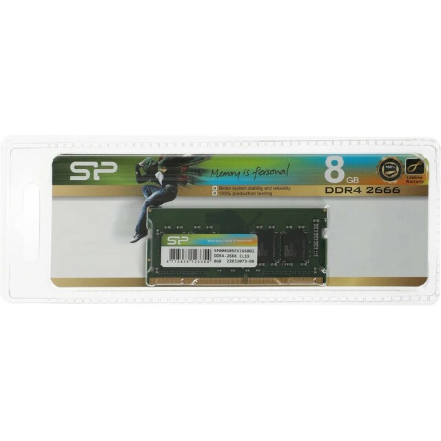 Память DDR4 8Gb 2666MHz Silicon Power SP008GBSFU266B02