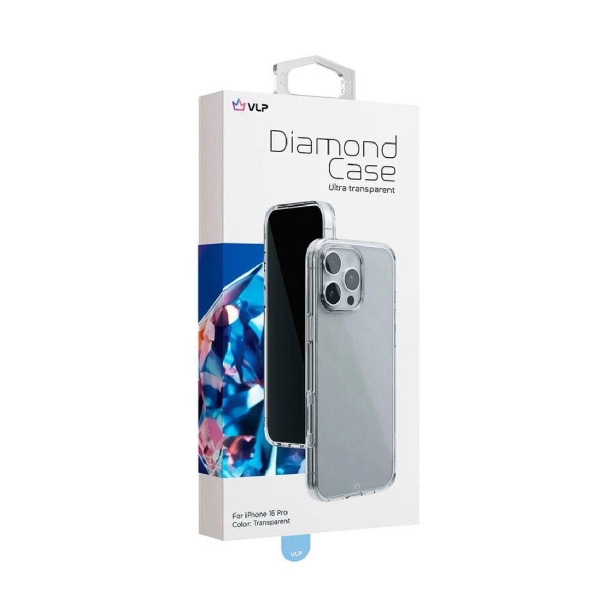 Чехол-накладка VLP Diamond Case для смартфона Apple iPhone 16 Pro (Цвет: Transparent)