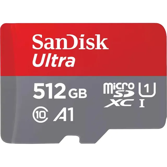 Карта памяти microSDXC SanDisk Ultra SDSQUAC-512G-GN6MN 512Gb (Цвет: Gray/Red)
