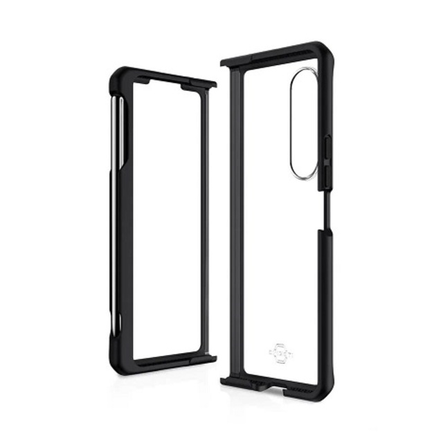 Чехол-накладка iTskins Hybrid Solid для смартфона Samsung Galaxy Z Fold3 (Цвет: Black / Clear)