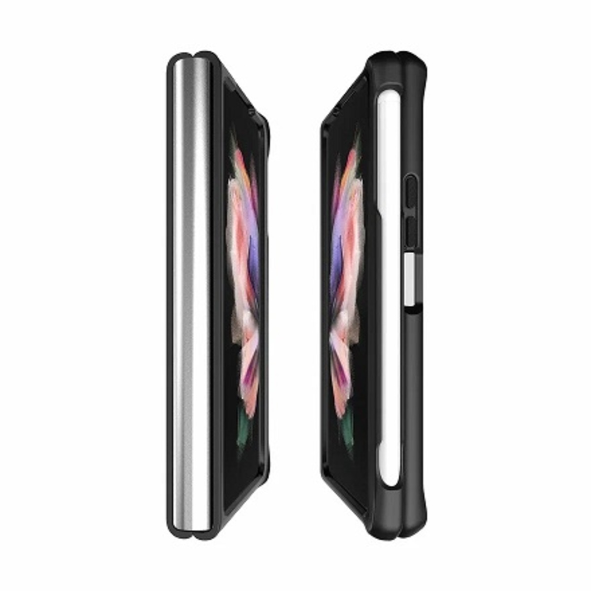 Чехол-накладка iTskins Hybrid Solid для смартфона Samsung Galaxy Z Fold3 (Цвет: Black/Clear)