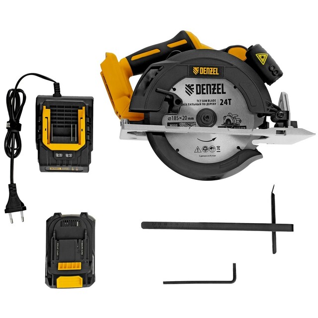 Циркулярная пила Denzel CCSH-BL-20-185 (Цвет: Yellow/Black)
