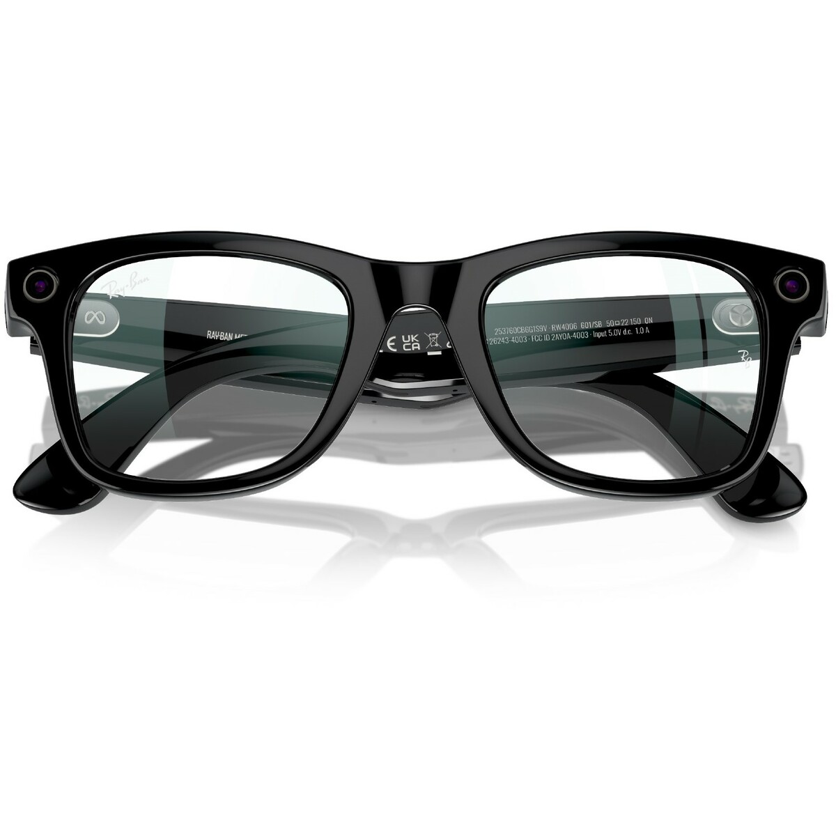 Умные очки Ray-Ban Meta Wayfarer RW4006 (Цвет: Shiny Black / Polar Clear)