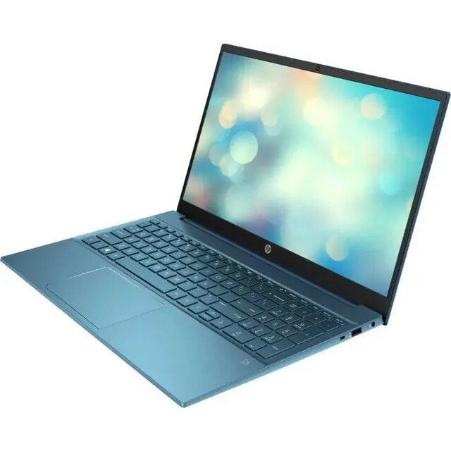 Ноутбук HP Pavilion 15-eh3048ci (AMD Ryzen 7 7730U 2Ghz/16Gb DDR4/SSD 512Gb/AMD Radeon/15.6 /IPS/FHD (1920x1080)/Free DOS/turquoise/WiFi/BT/Cam) 