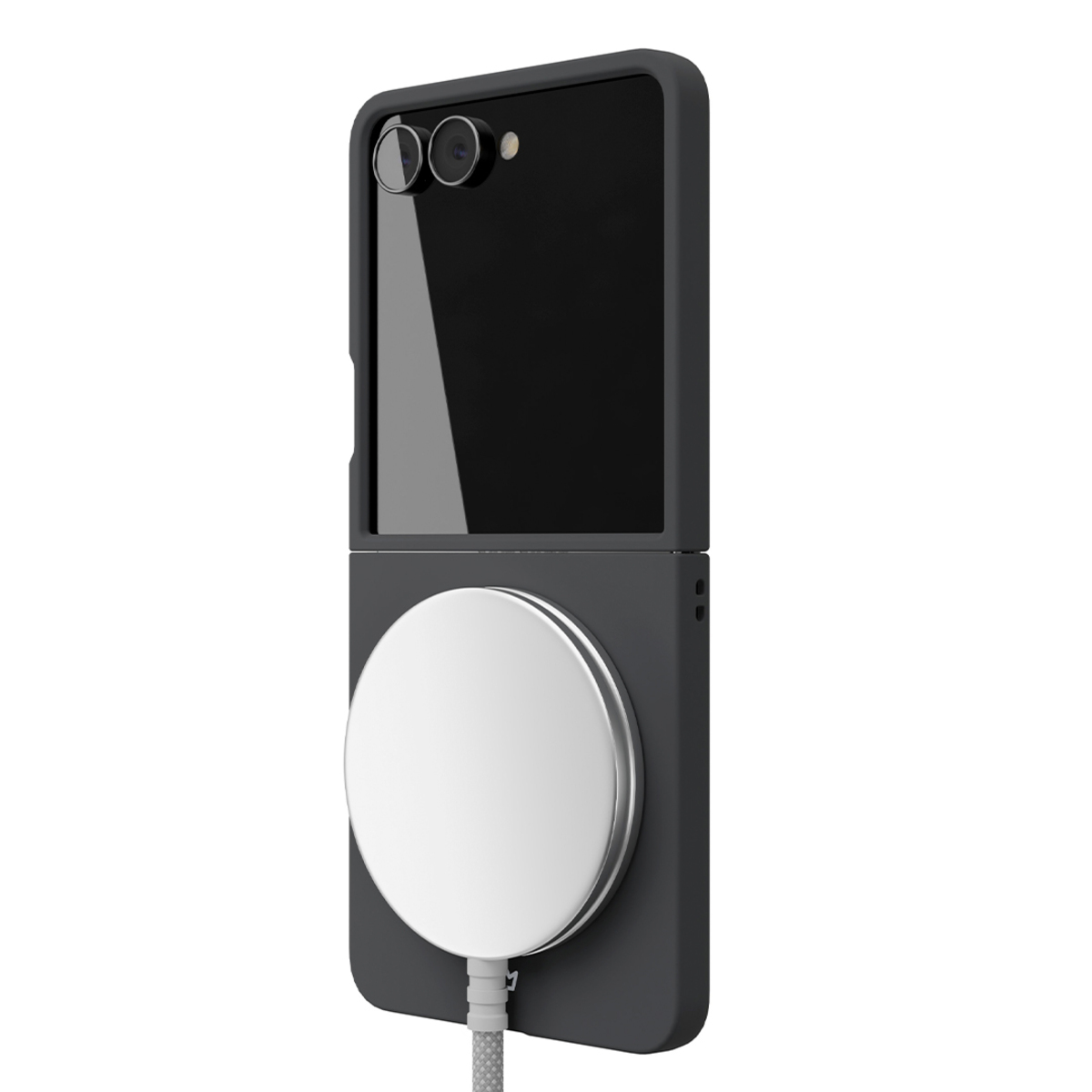 Чехол-накладка VLP Flex Сase MagSafe для Samsung Galaxy Z Flip 7 (Цвет: Черный)