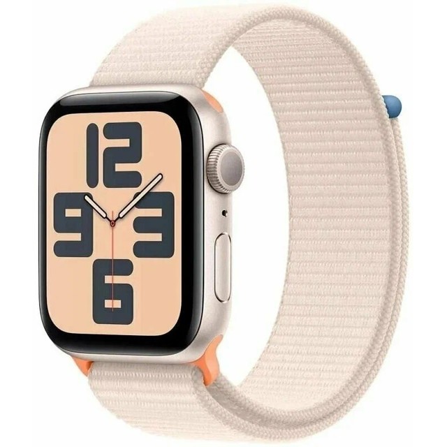Умные часы Apple Watch SE (2023) 44mm Cellular Aluminium Case with Sport Loop (Цвет: Starlight)