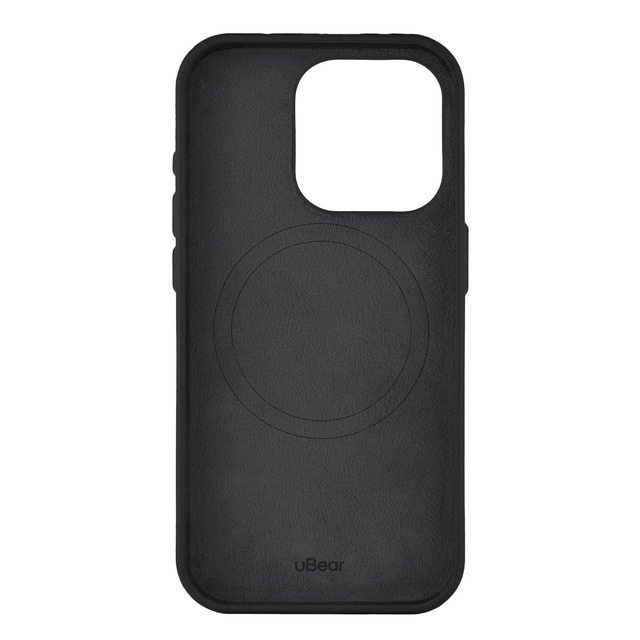 Чехол-накладка uBear Capital Leather Mag Case для смартфона Apple iPhone 15 Pro, черный