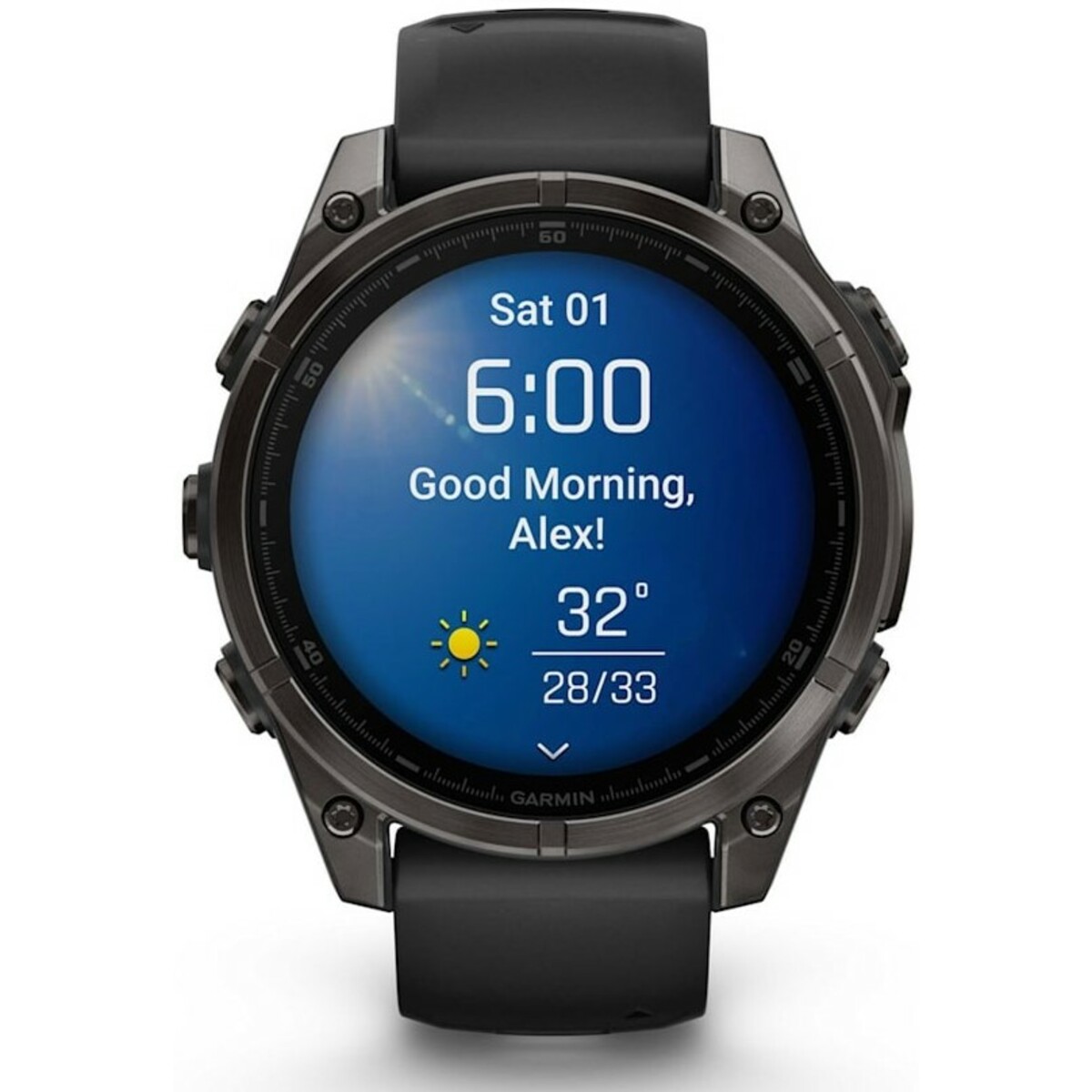 Умные часы Garmin Fenix 8 47mm Amoled Sapphire DLC (Цвет: Titanium Carbon Gray)