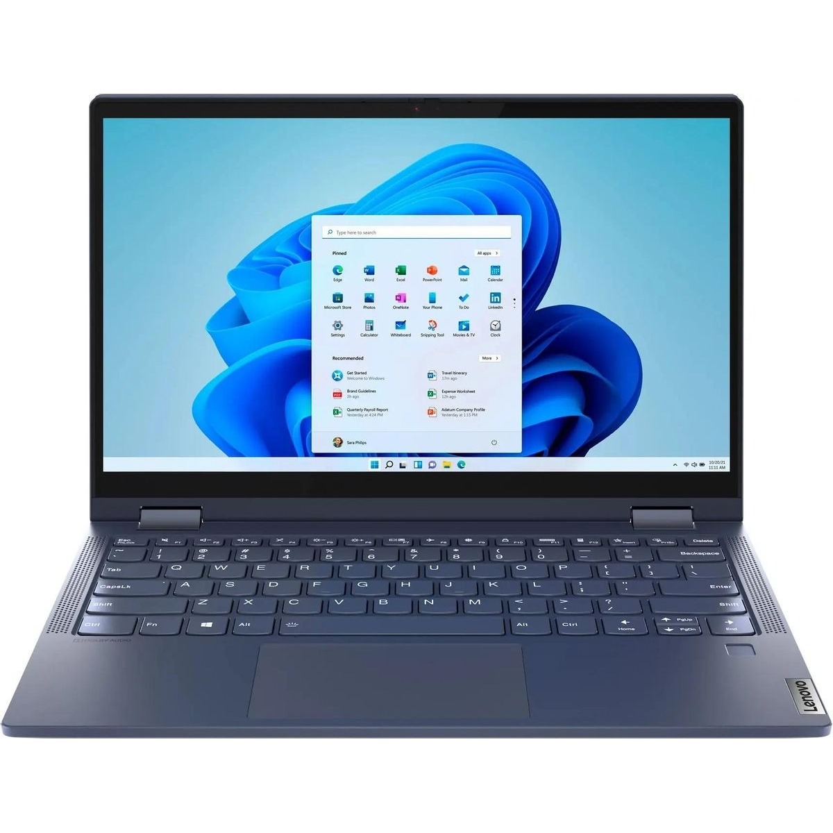 Ноутбук Lenovo Yoga 6 13ALC6 Ryzen 5 5500U 8Gb SSD256Gb AMD Radeon 13.3 IPS Touch FHD (1920x1080) Windows 11 Home blue WiFi BT Cam (82ND00ETRK)