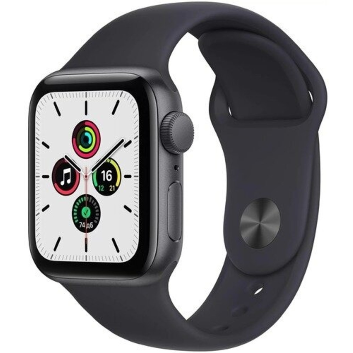 Умные часы Apple Watch SE (2022) 44mm Cellular Aluminum Case with Sport Band M / L (Цвет: Midnight)