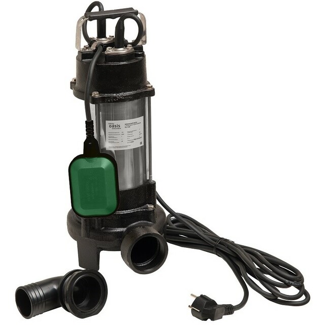 Садовый насос фекальный Oasis F-180R (Цвет: Black / Silver)