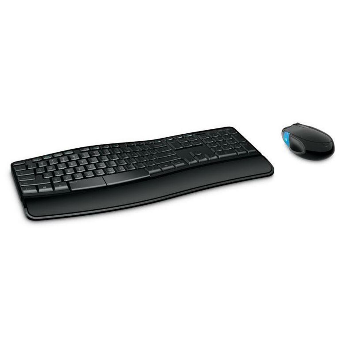 Клавиатура + мышь Microsoft Sculpt Comfort Desktop (Цвет: Black / Blue)