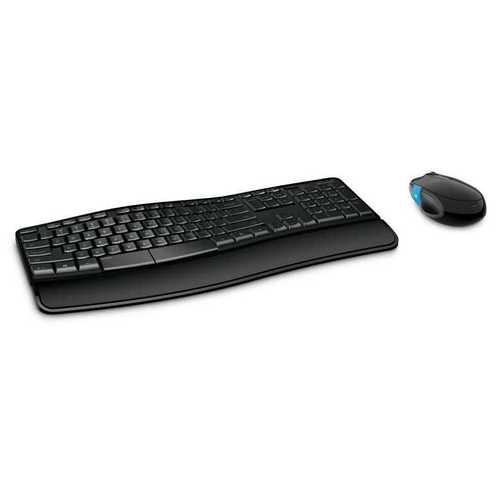 Клавиатура + мышь Microsoft Sculpt Comfort Desktop (Цвет: Black / Blue)