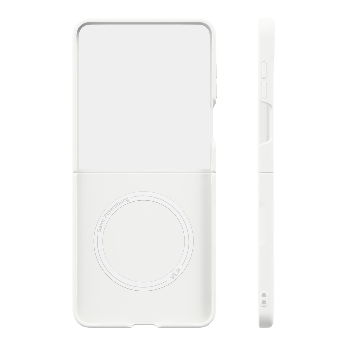 Чехол-накладка VLP Flex Case с MagSafe для Samsung Galaxy Z Flip 8, молочный