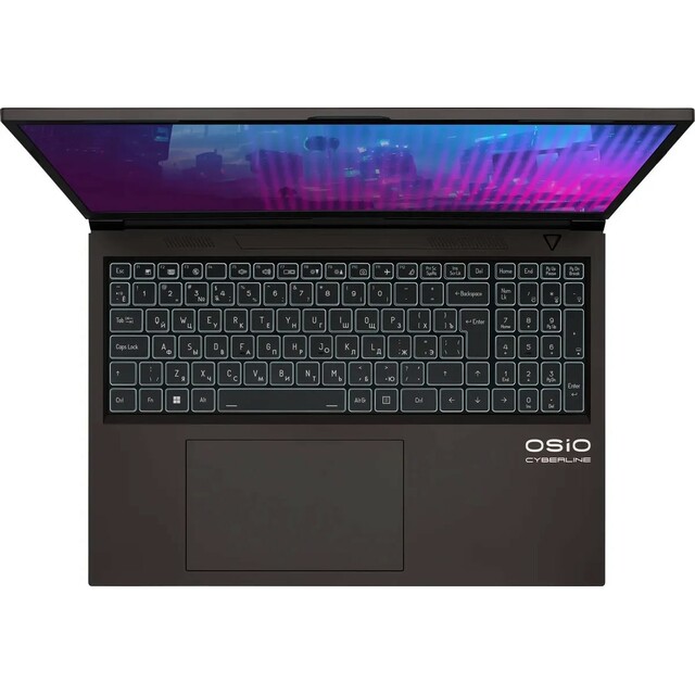 Ноутбук Osio CyberLine C160i-003 (Intel Core i5 12600H 2.7Ghz/16Gb DDR4/SSD 512Gb/NVIDIA GeForce RTX4060 8Gb/16 /IPS/WUXGA (1920x1200)/noOS/brown/WiFi/BT/Cam)