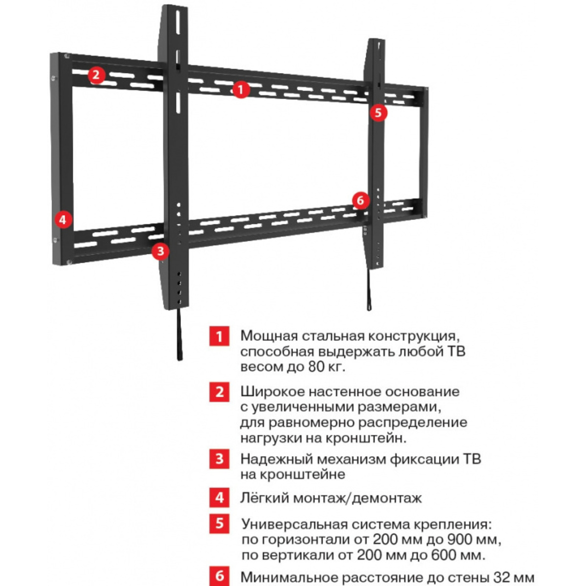 Кронштейн настенный Arm Media PT-100 (Цвет: Black)