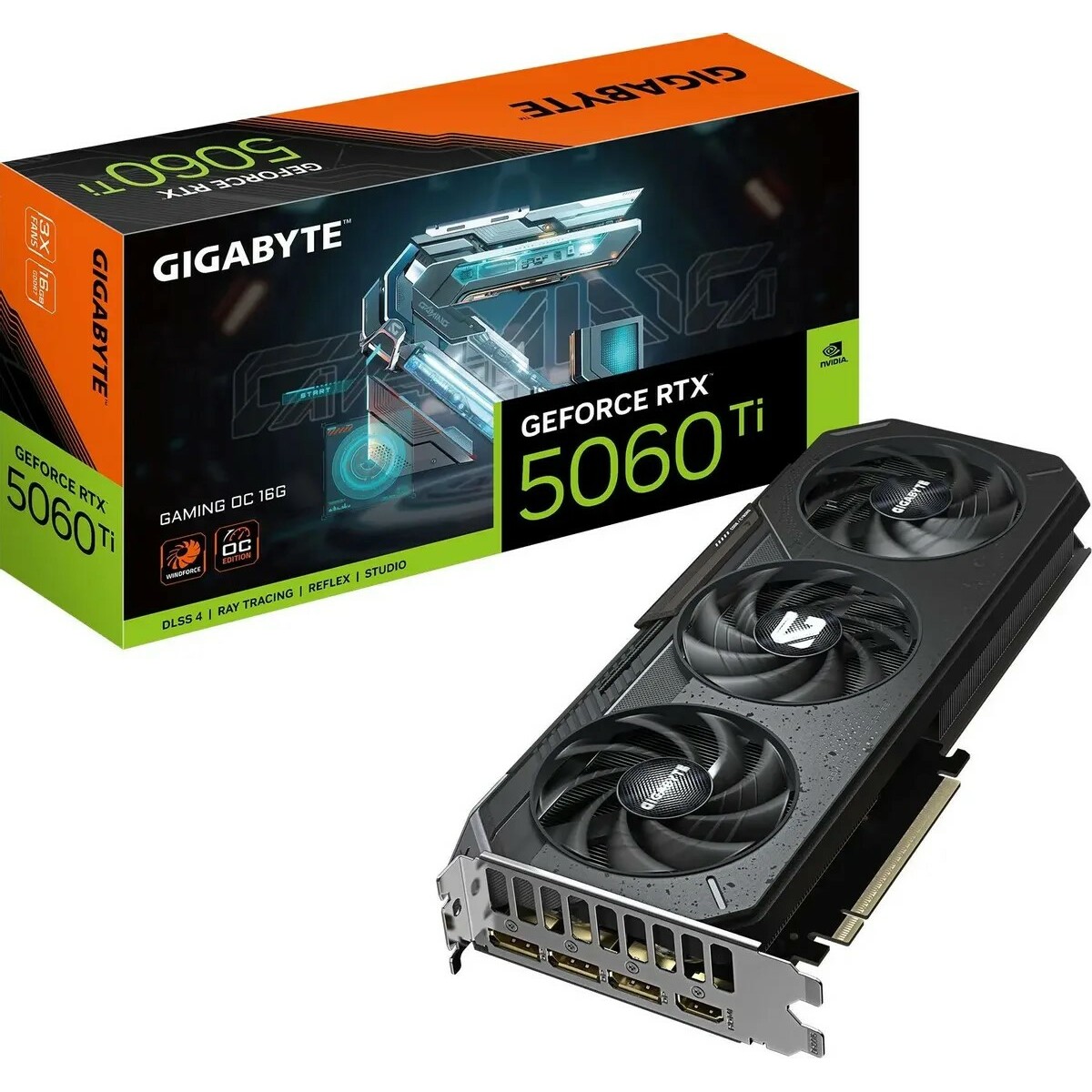 Видеокарта GIGABYTE GeForce RTX 5060 Ti GAMING OC 16G (GV-N506TGAMING OC-16GD)
