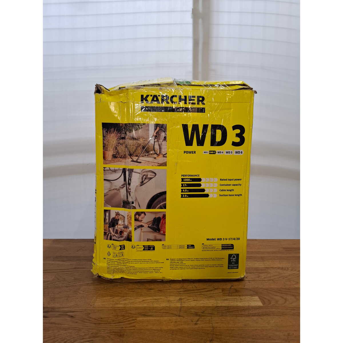 Строительный пылесос Karcher WD 3 V-17/4/20 (Цвет: Yellow)