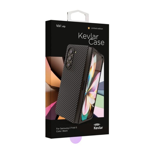 Чехол-накладка VLP Kevlar Сase для смартфона Samsung Z Fold 5 (Цвет: Black)