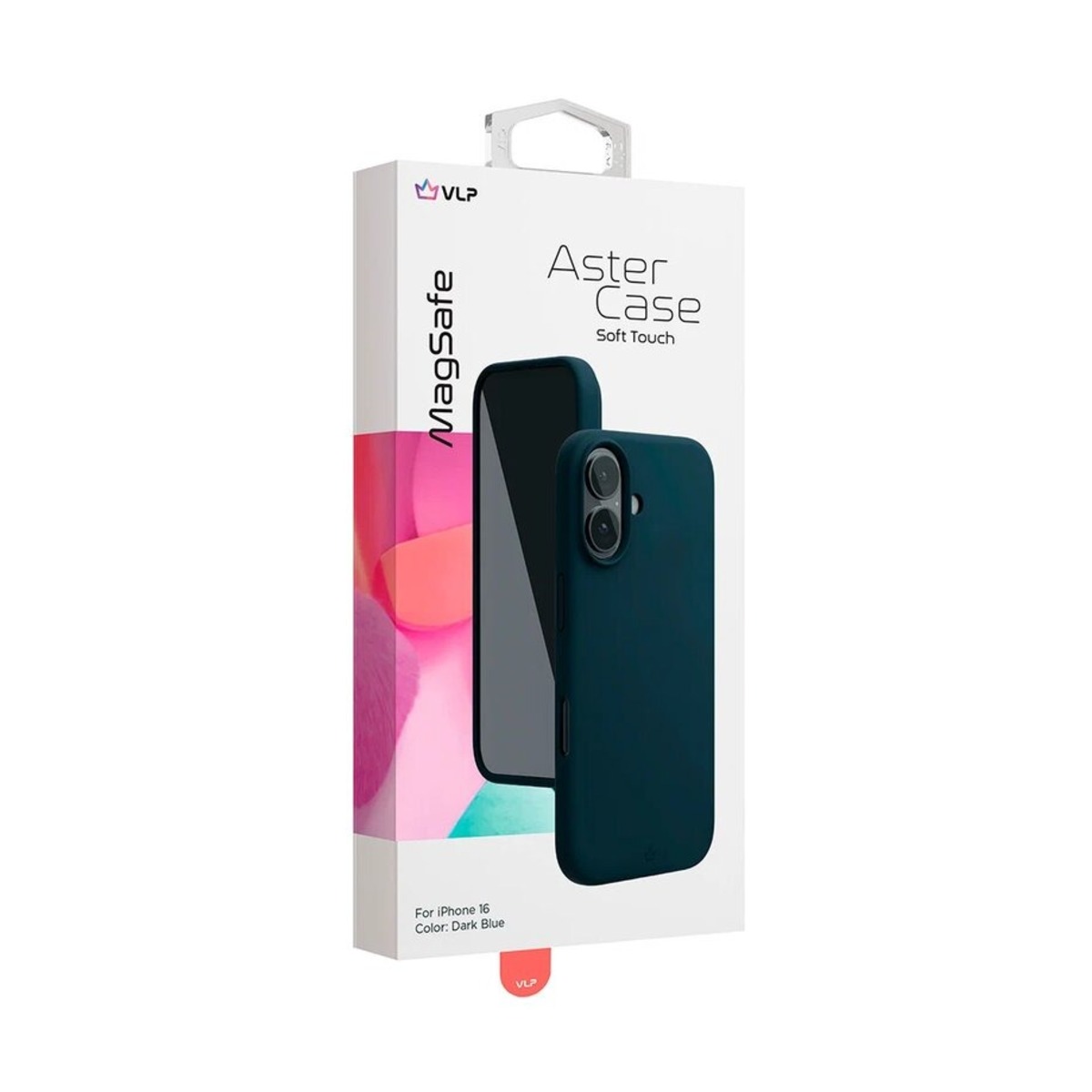 Чехол-накладка VLP Aster Case with MagSafe для смартфона Apple iPhone 16 (Цвет: Dark Blue)