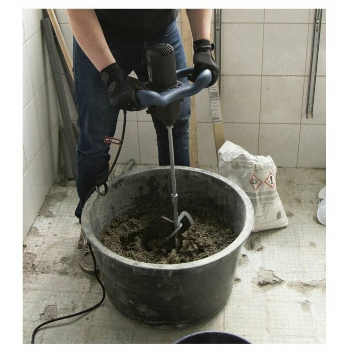 Миксер строительный FERM PMM1006 (Цвет: Blue)