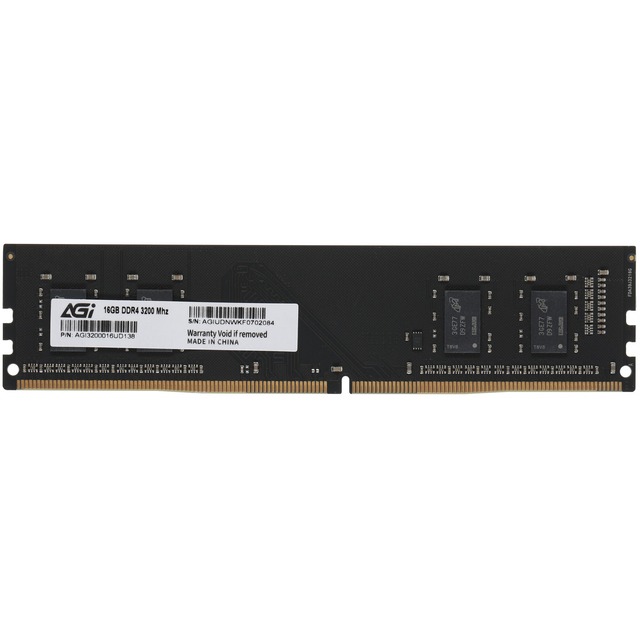 Память DDR4 16Gb 3200MHz AGi AGI320016UD138 UD138 RTL PC4-25600 DIMM 288-pin 1.2В Ret