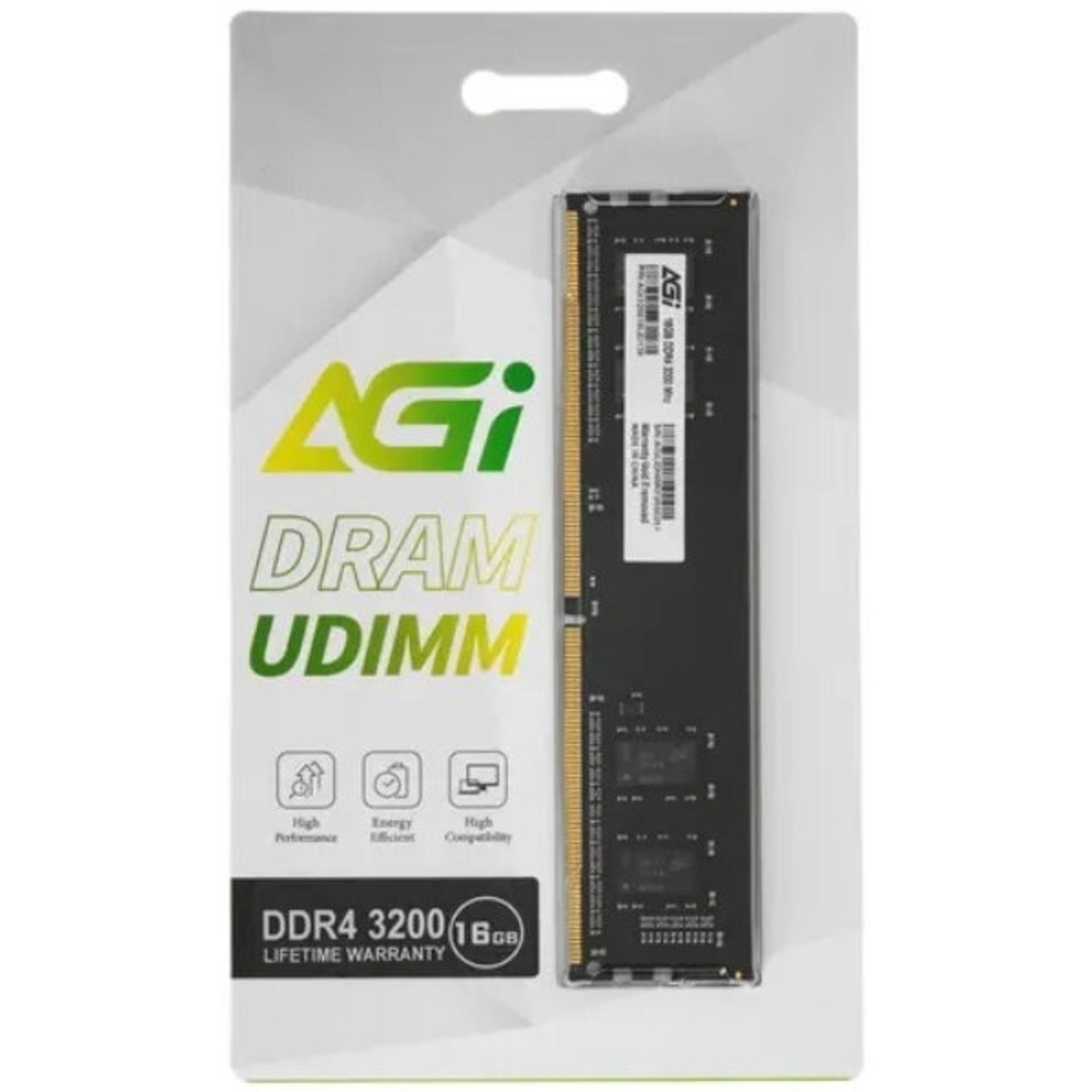 Память DDR4 16Gb 3200MHz AGi AGI320016UD138 UD138 RTL PC4-25600 DIMM 288-pin 1.2В Ret
