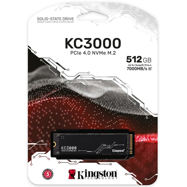 Накопитель SSD Kingston PCI-E 4.0 x4 512Gb SKC3000S/512G