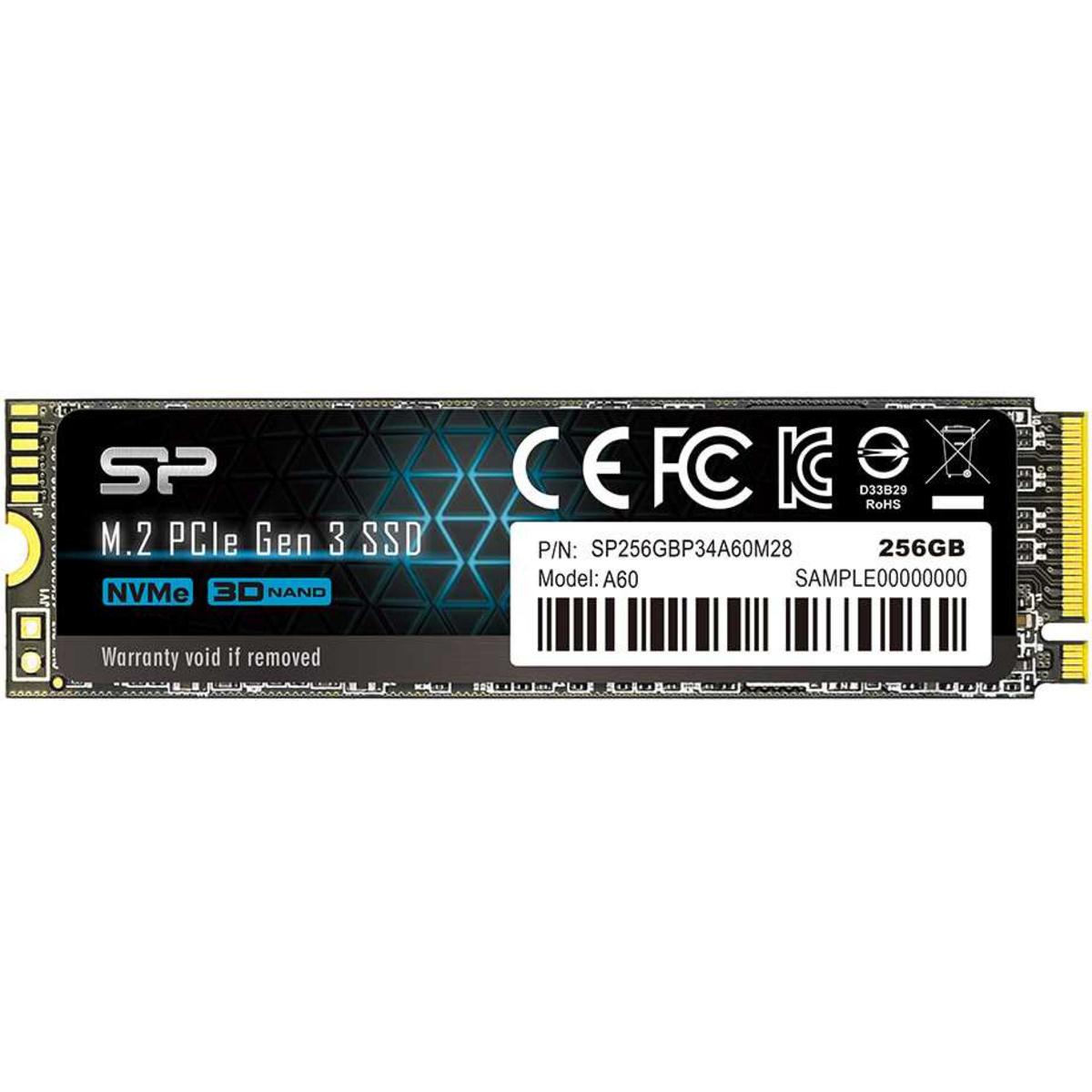 Накопитель SSD Silicon Power PCI-E 3.0 x4 256Gb SP256GBP34A60M28