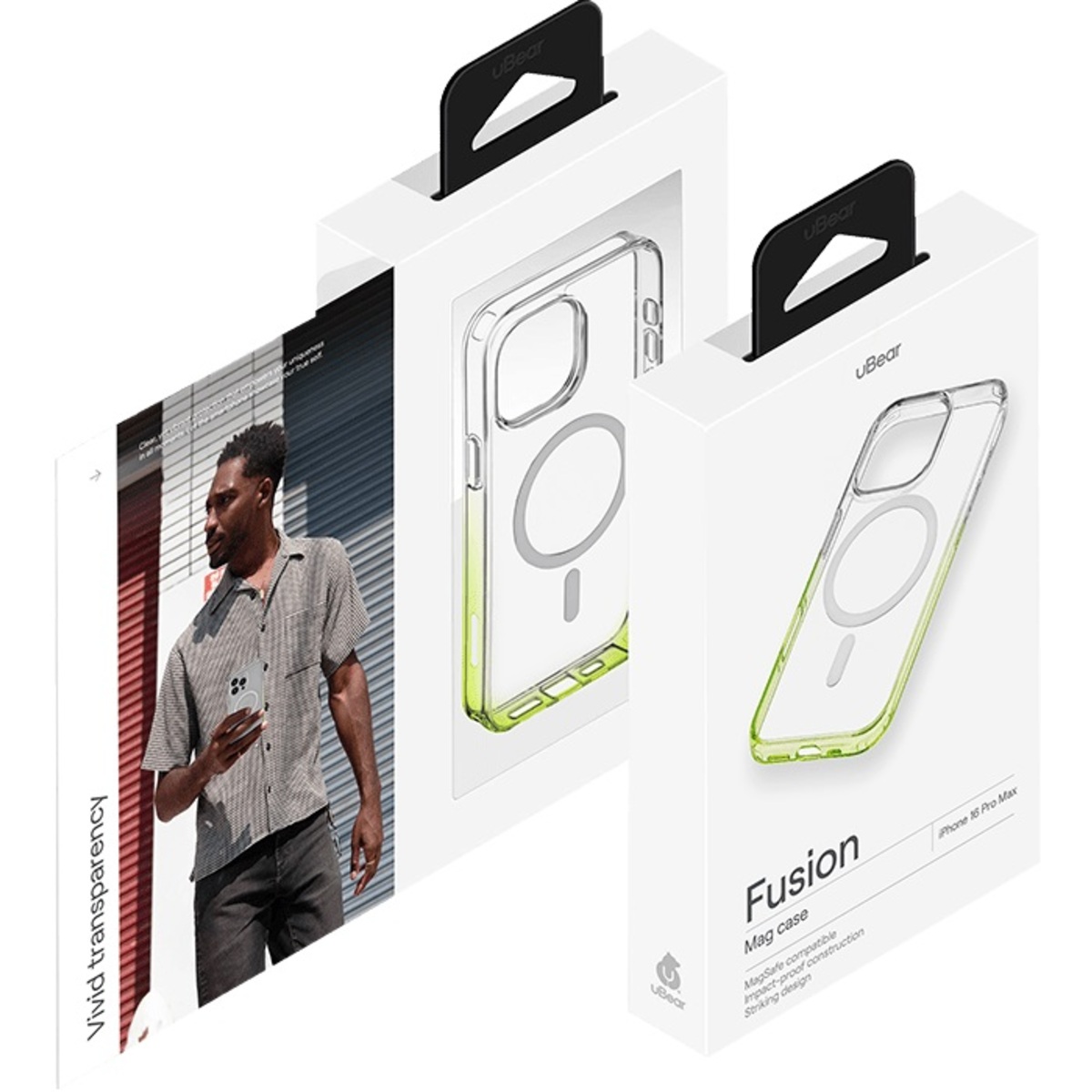 Чехол-накладка uBear Fusion Mag Case для смартфона Apple iPhone 16 Pro (Цвет: Lime)