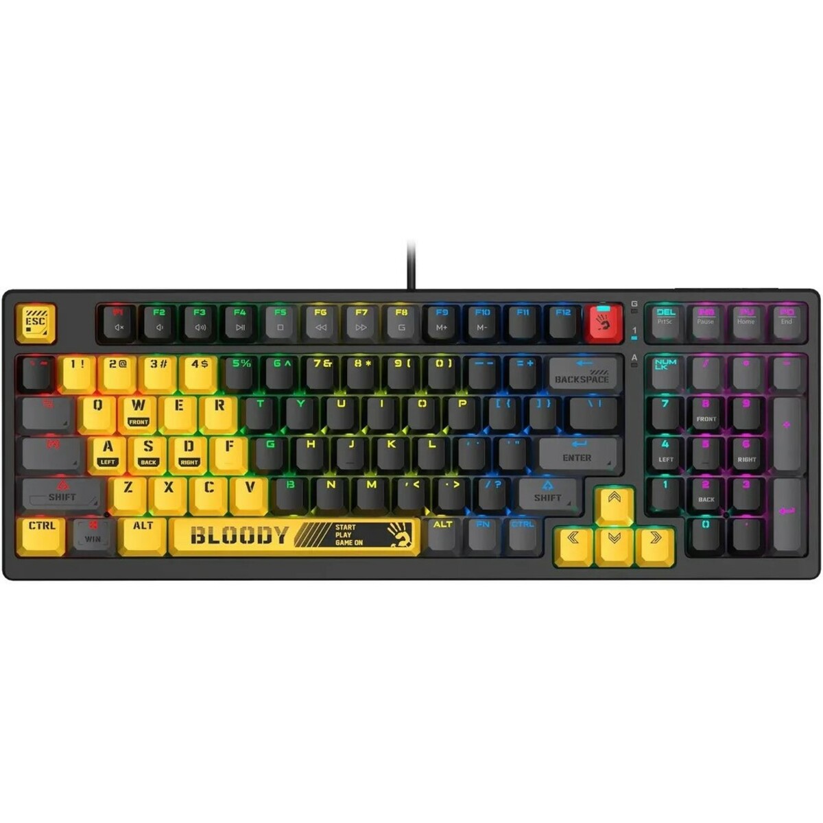 Клавиатура A4Tech Bloody S98 механическая (Цвет: Yellow / Gray)