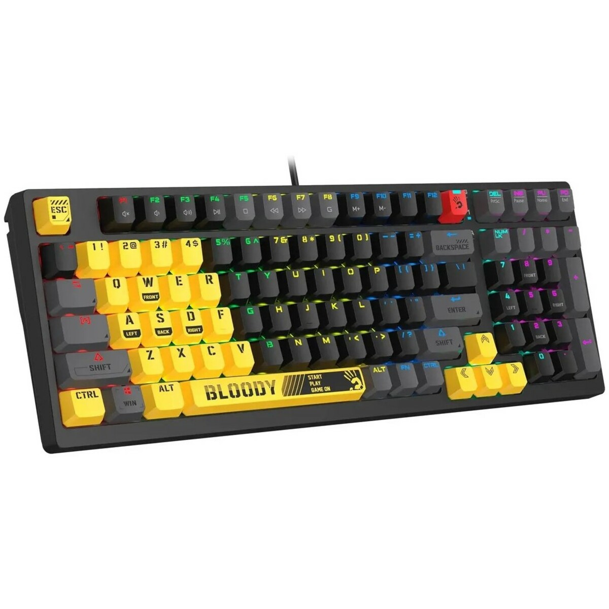 Клавиатура A4Tech Bloody S98 механическая (Цвет: Yellow / Gray)