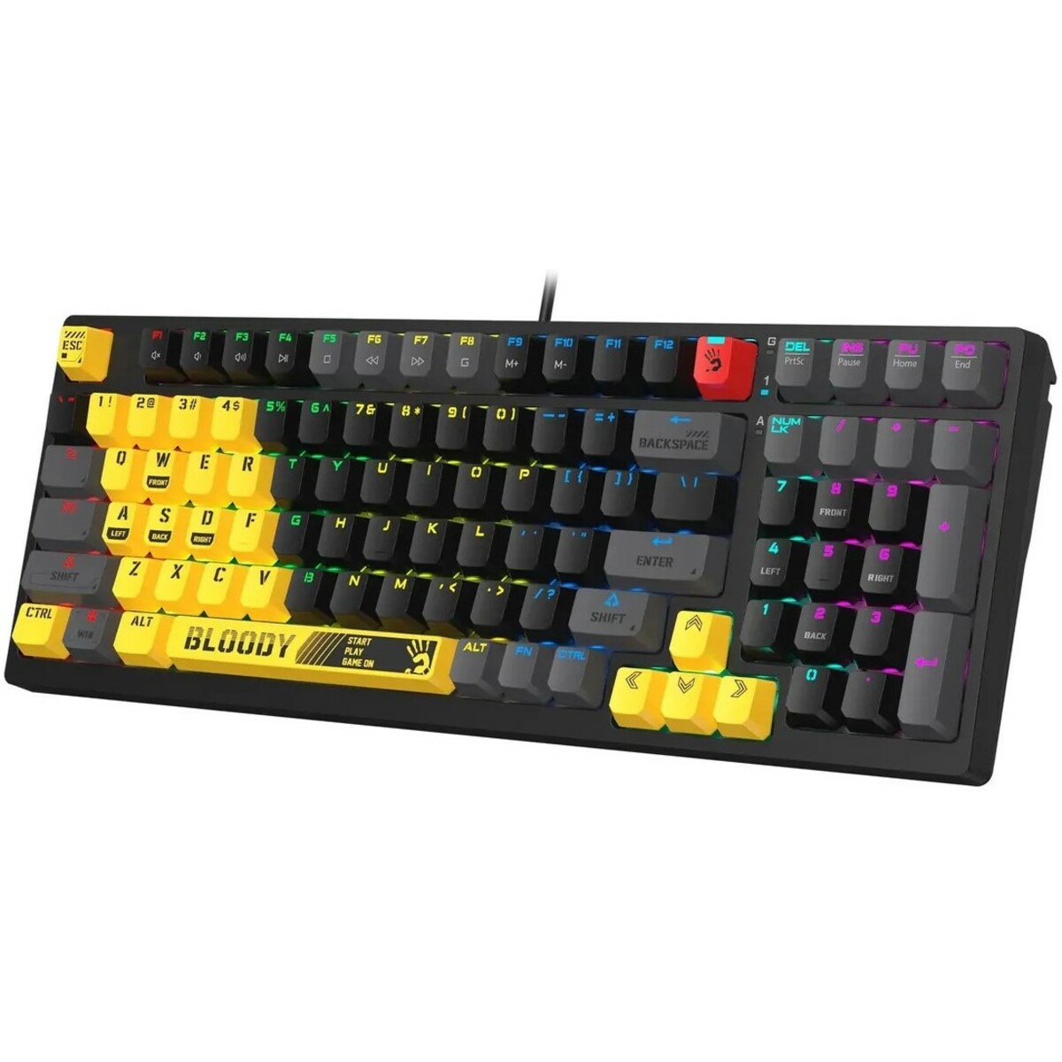 Клавиатура A4Tech Bloody S98 механическая (Цвет: Yellow / Gray)