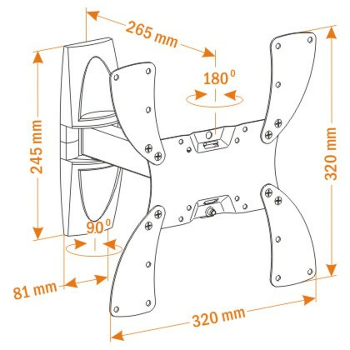 Кронштейн для телевизора Holder LCDS-5020 (Цвет: White)