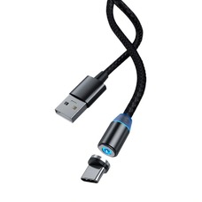 Кабель Devia Gracious Series Magnetic Charging USB to Type-C Cable 1m, черный